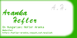 aranka hefler business card